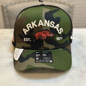 Nike On-Field Men's University Of Arkansas Military Camouflage Rise Trucker Cap